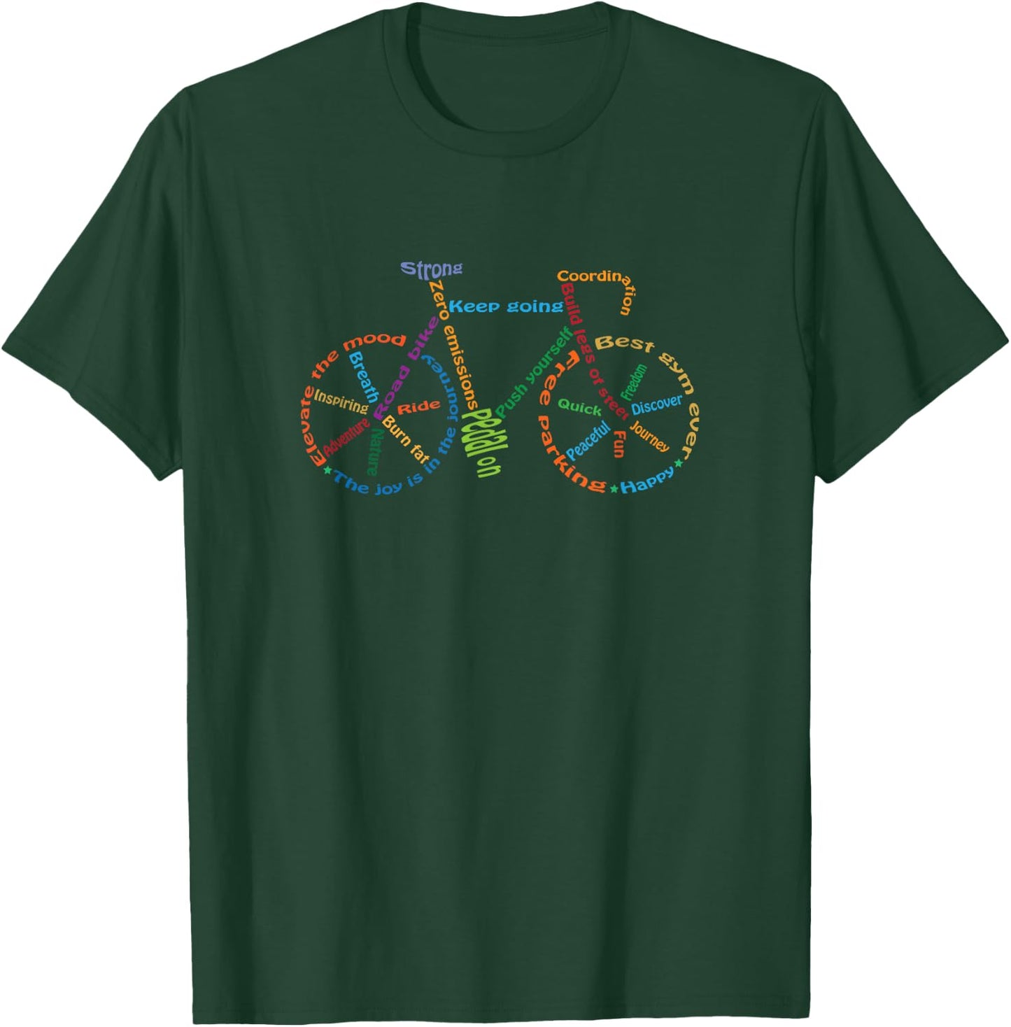 Inspiring Road Bike Funny Cycling Mountain Biking Cyclists T-Shirt - T-Shirt | Forest