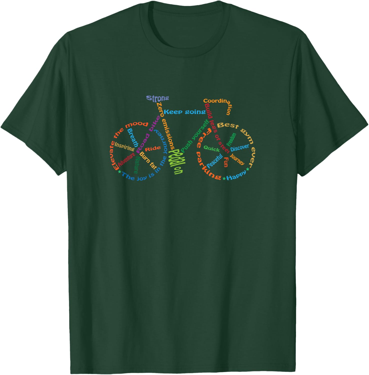 Inspiring Road Bike Funny Cycling Mountain Biking Cyclists T-Shirt - T-Shirt | Forest