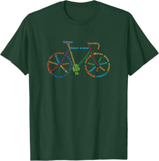 Inspiring Road Bike Funny Cycling Mountain Biking Cyclists T-Shirt - T-Shirt | Forest