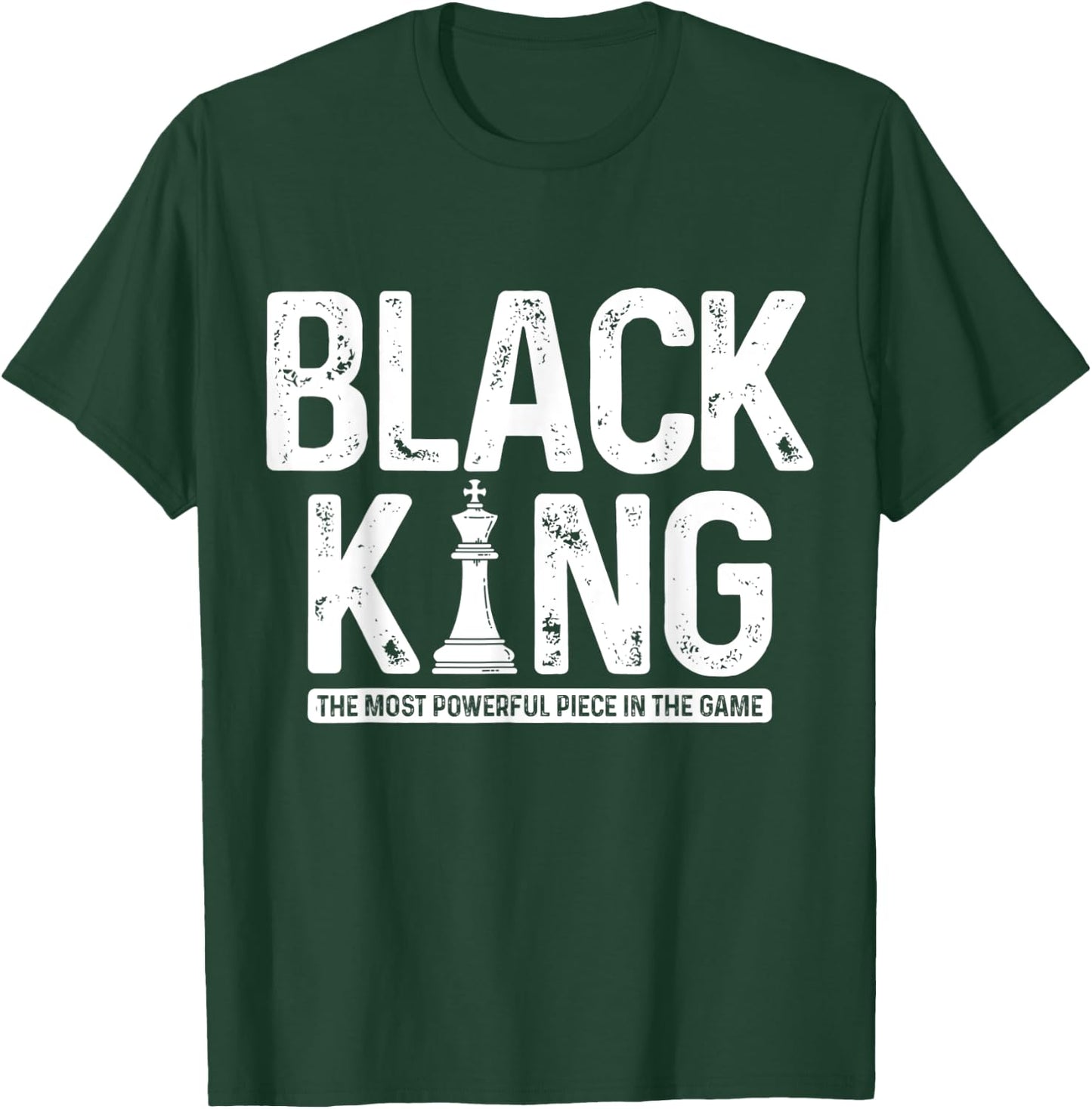 Black King Chess History Month Juneteenth African Pride T-Shirt - T-Shirt | Forest