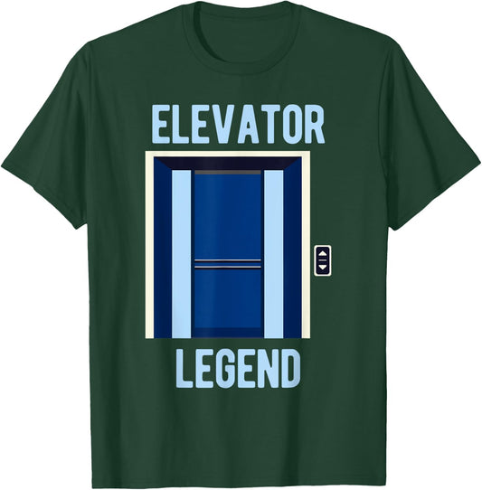 Elevator Legend Life Constructor Funny Elevator Mechanic T-Shirt - T-Shirt | Forest