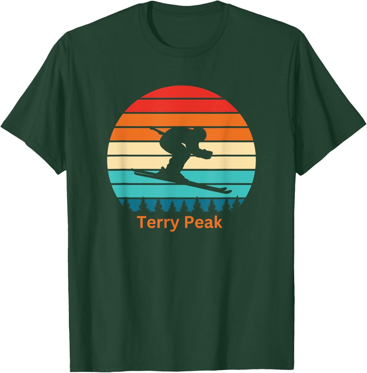 Terry Peak South Dakota Ski Resort Sunset T-Shirt - T-Shirt | Forest