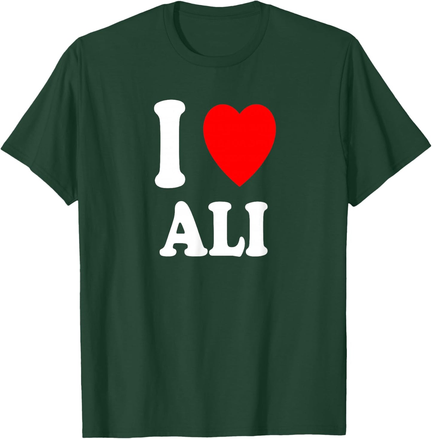 I Heart (Love) Ali Cute Matching Couple Spouse T-Shirt - T-Shirt | Forest