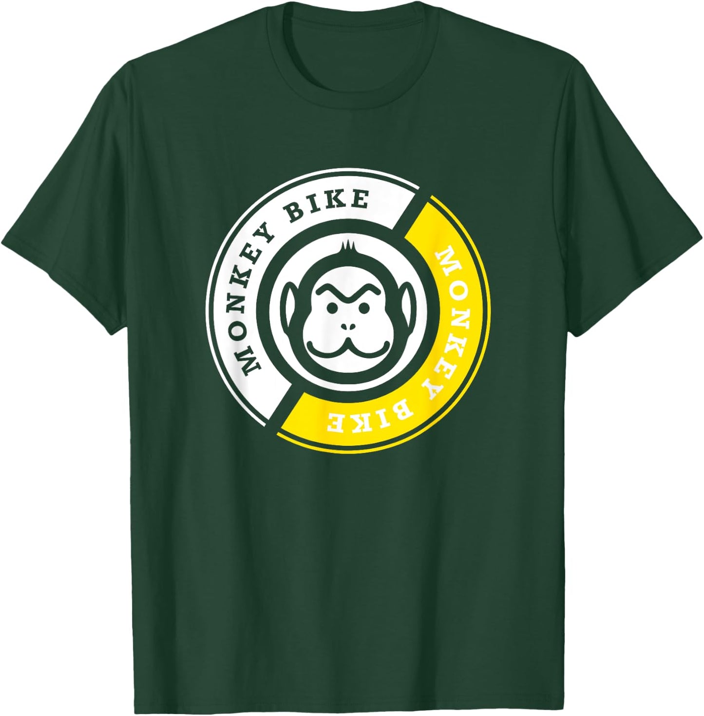 Monkey Bike Yellow Graphic T-Shirt - T-Shirt | Forest