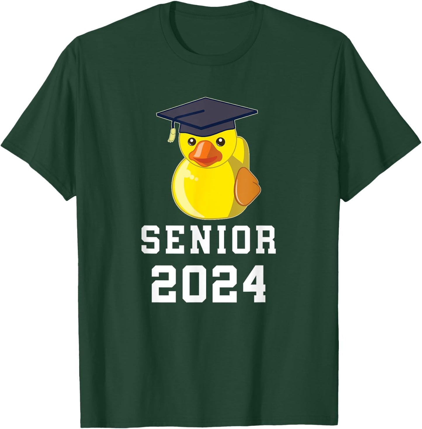 Rubber Duck Senior 2024 Graduate School & College Graduation T-Shirt - T-Shirt | Forest