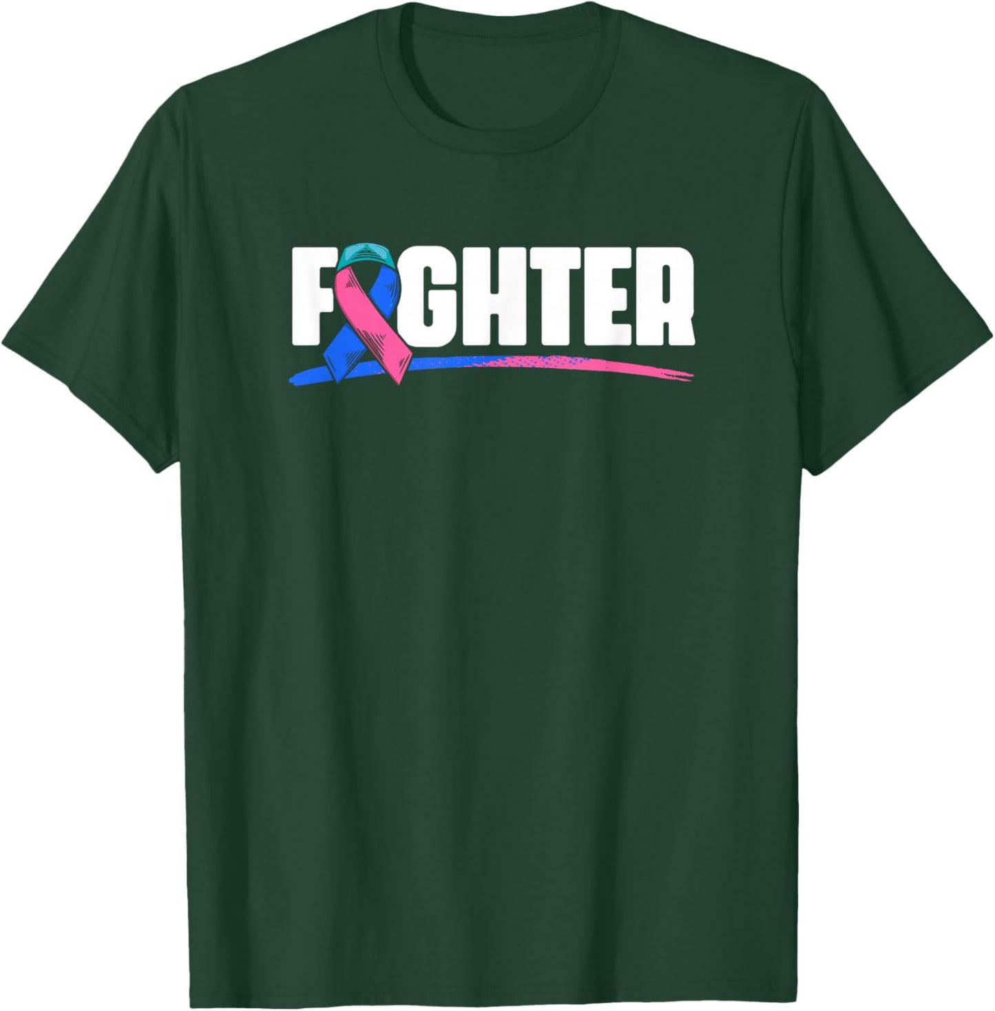 Thyroid Fighter - Thyroid Cancer Survivor Thyroid Cancer T-Shirt - T-Shirt | Forest