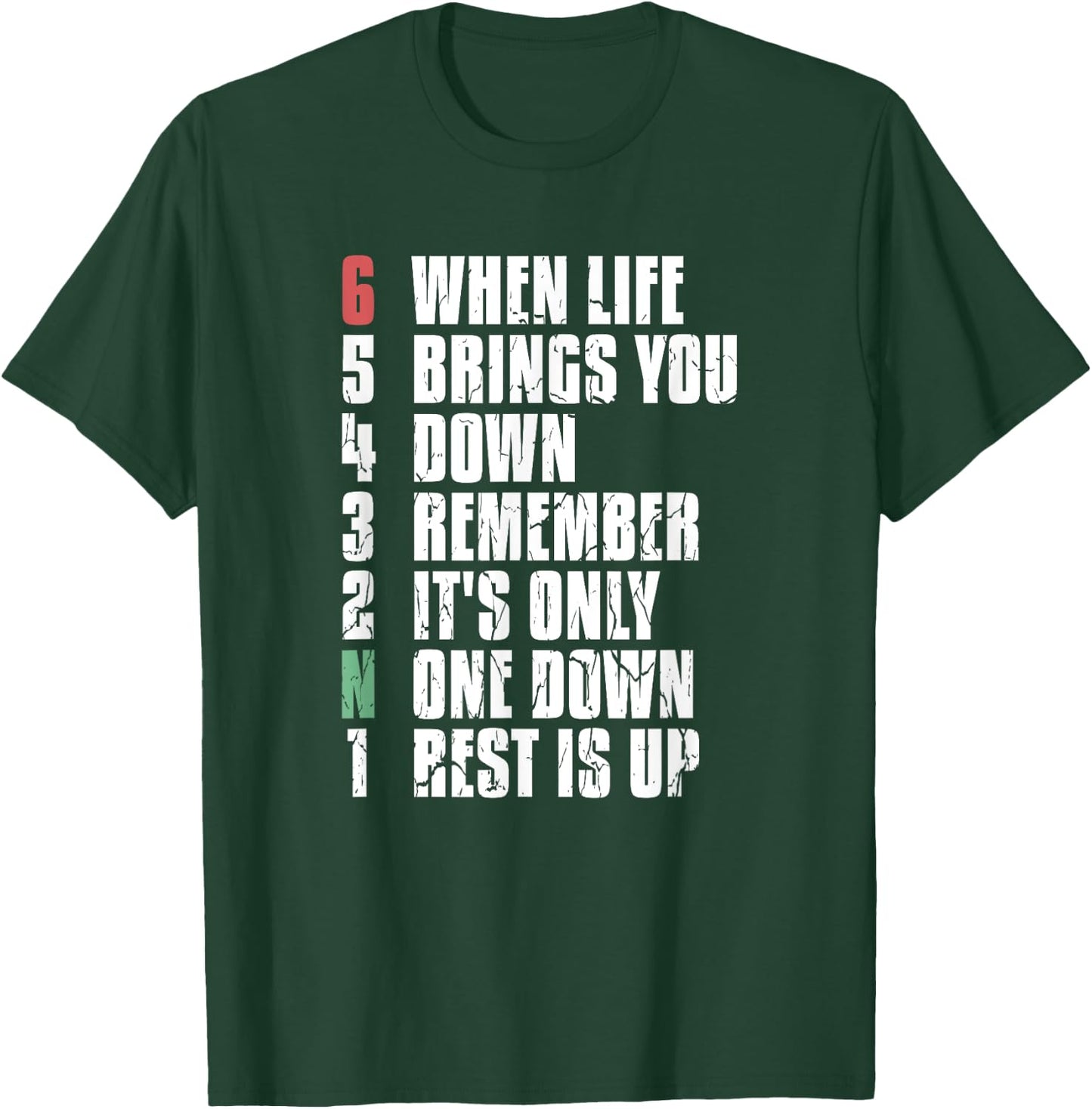1N23456 Motorcycle Gear Shift Motorcyclist T-Shirt - T-Shirt | Forest