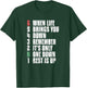 1N23456 Motorcycle Gear Shift Motorcyclist T-Shirt - T-Shirt | Forest