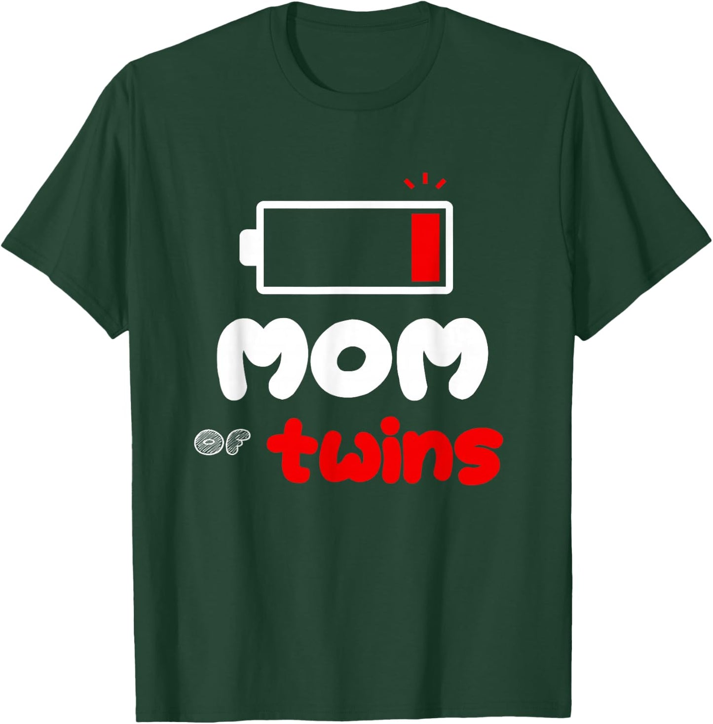 Mom of Twins Funny Twin Mom Busy Mommy Proud Mother's Day T-Shirt - T-Shirt | Forest