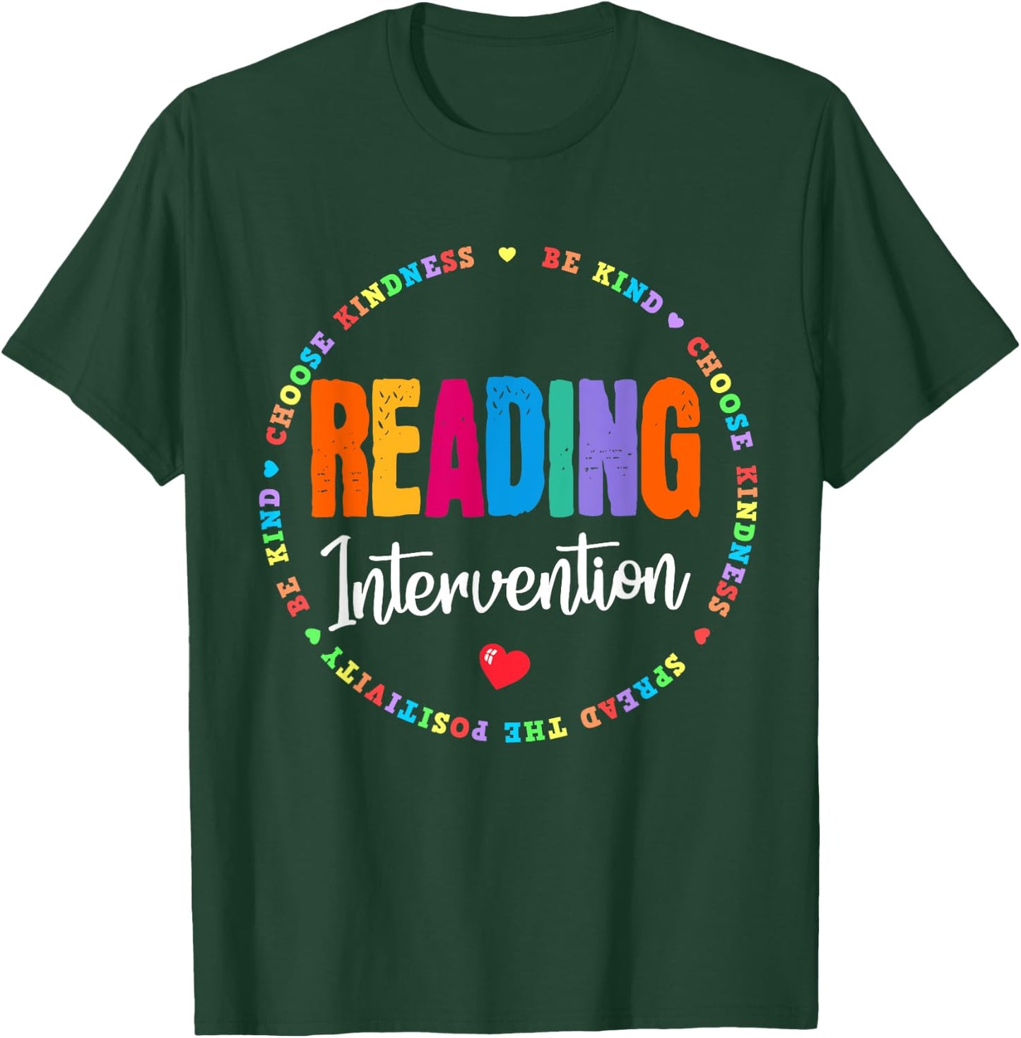 School Support Specialist Teacher Squad Reading Intervention Men Women Kids T-Shirt - T-Shirt | Forest