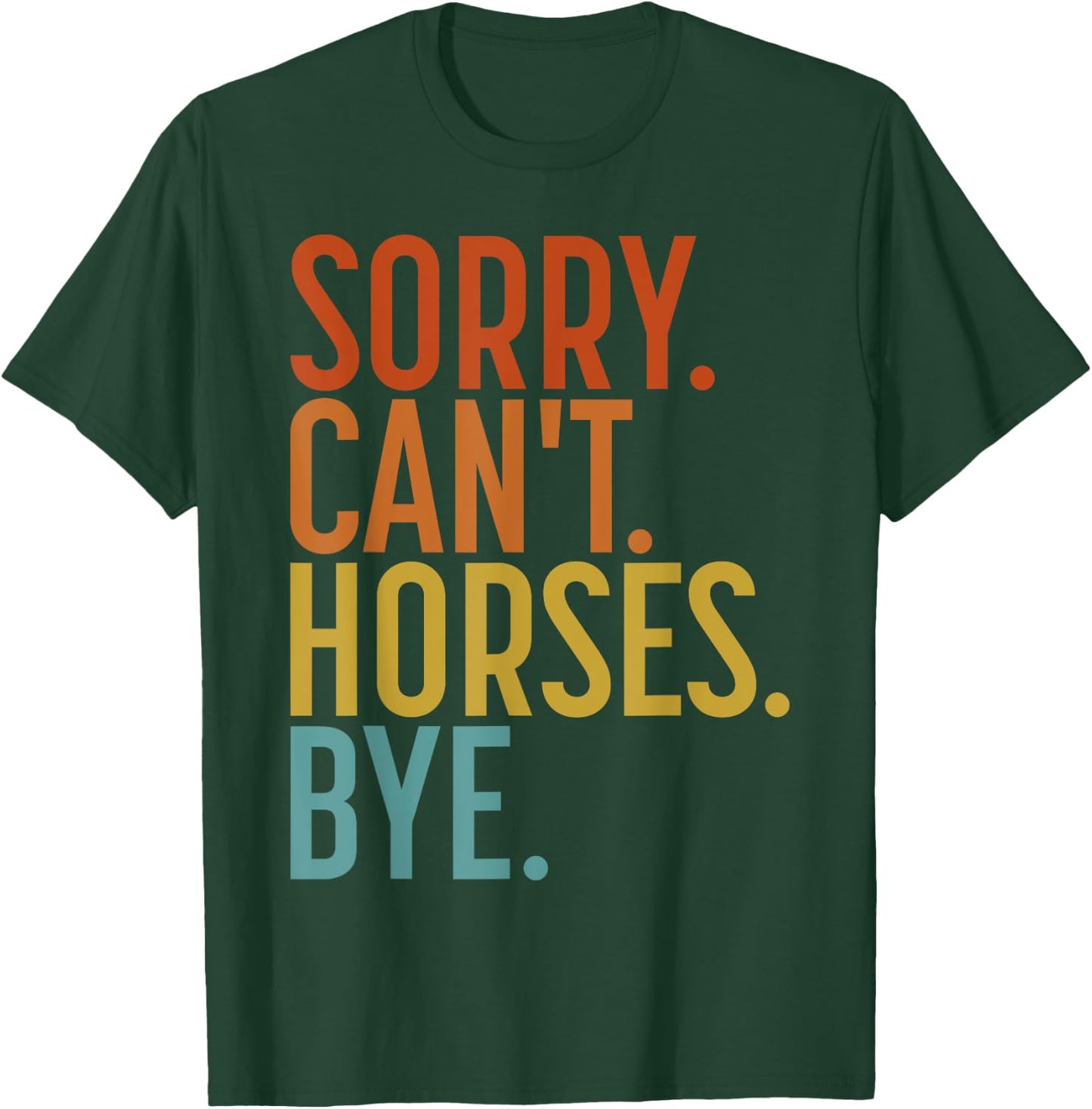 Funny Horse Shirt Women Boys or Girls T-Shirt - T-Shirt | Forest