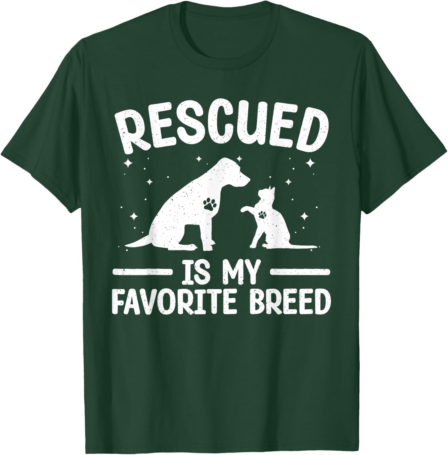 Animal Rescue Art Women Dog Cat Pet Rescuer Lover T-Shirt - T-Shirt | Forest