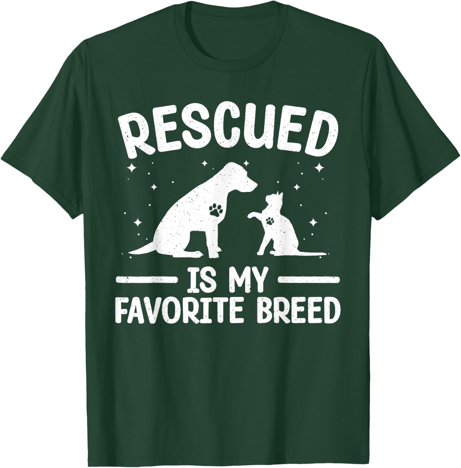 Animal Rescue Art Women Dog Cat Pet Rescuer Lover T-Shirt - T-Shirt | Forest