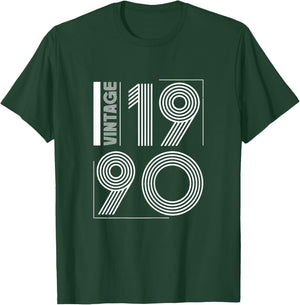 Vintage 1990 T Shirts Retro Funny 1990 Birthday T-Shirt - T-Shirt | Forest