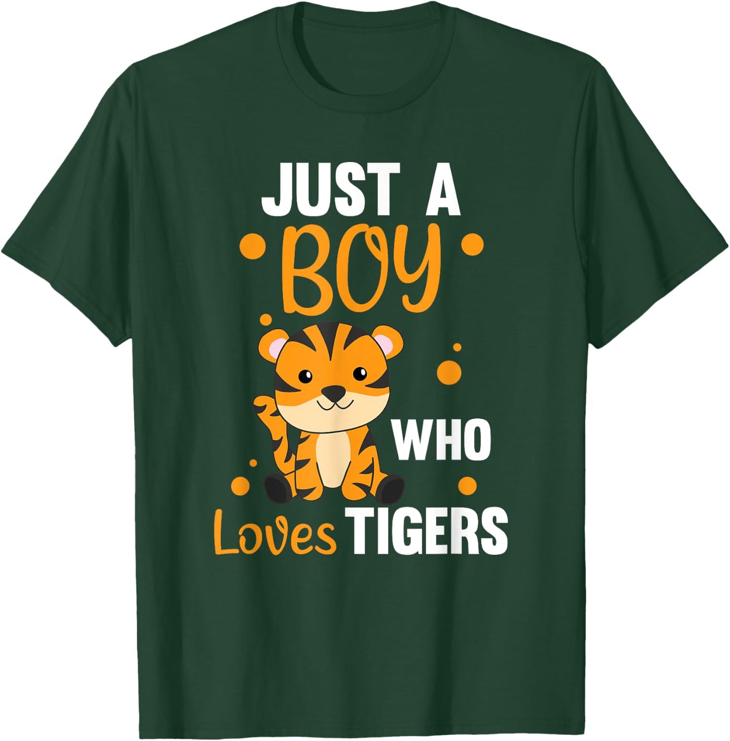 Just A Boy Who Loves Tigers Sweet Animals Tiger T-Shirt - T-Shirt | Forest