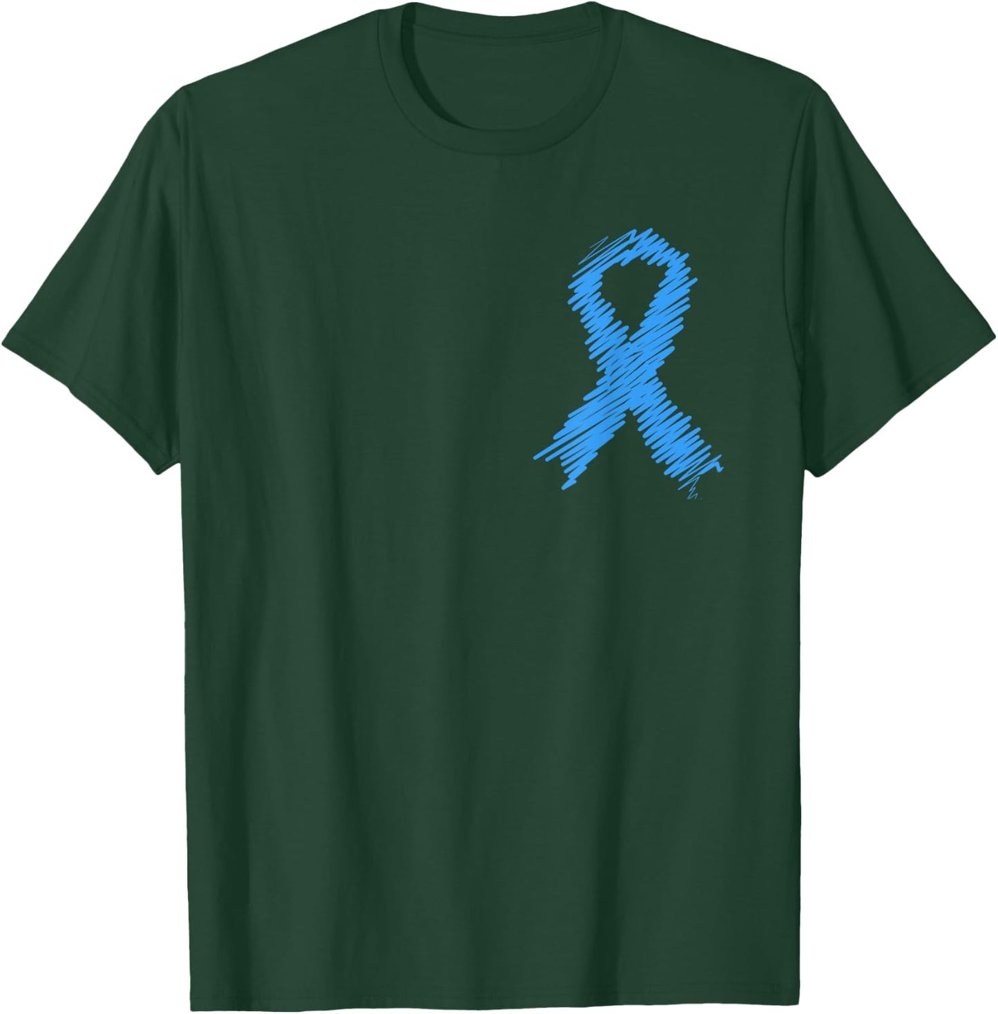 Diabetes Awareness Month Diabetic Blue Love Ribbon T1D T2D T-Shirt - T-Shirt | Forest