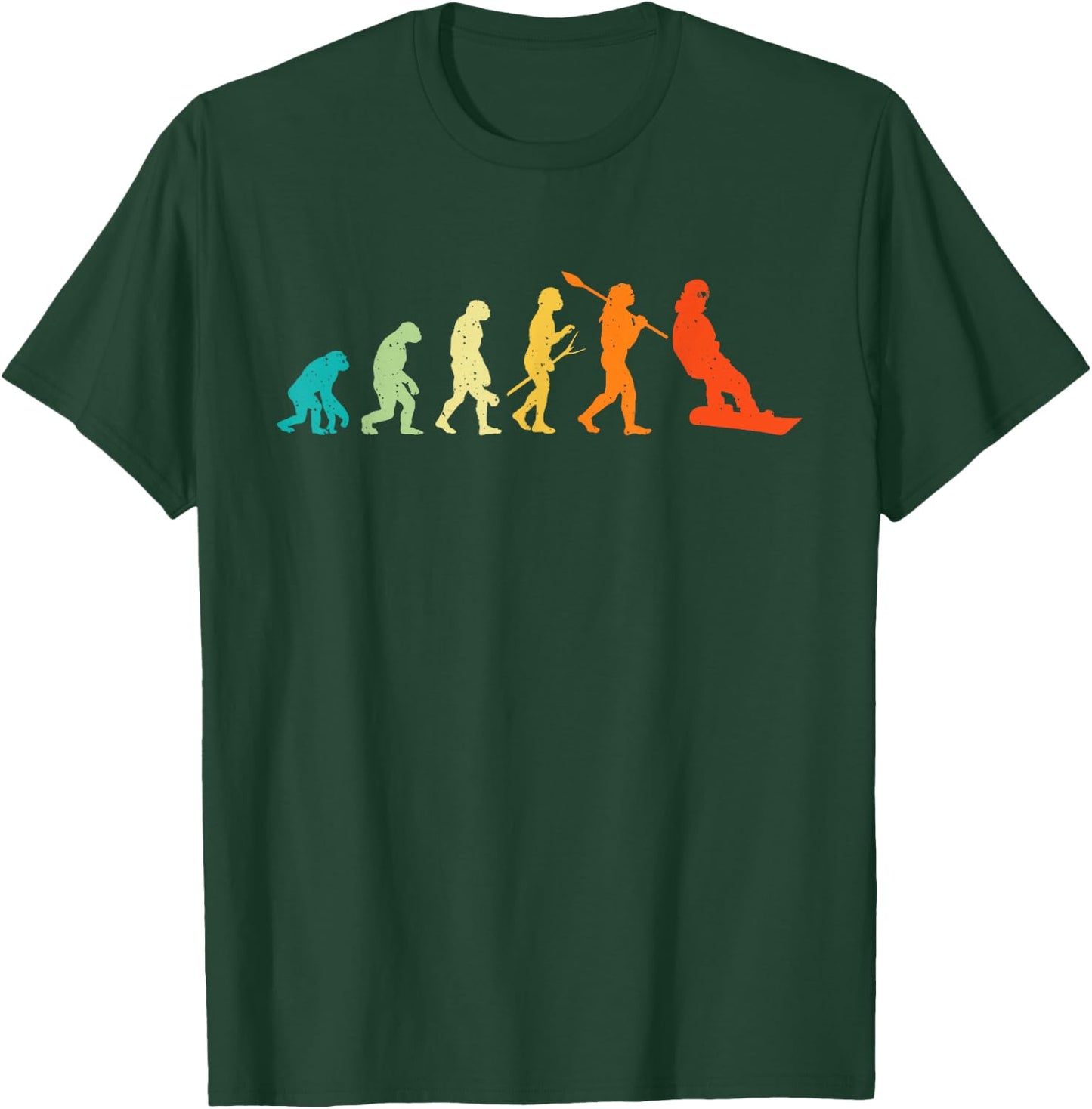 Evolution of Snowboarder - Snowboard Snowboarding Lover T-Shirt - T-Shirt | Forest