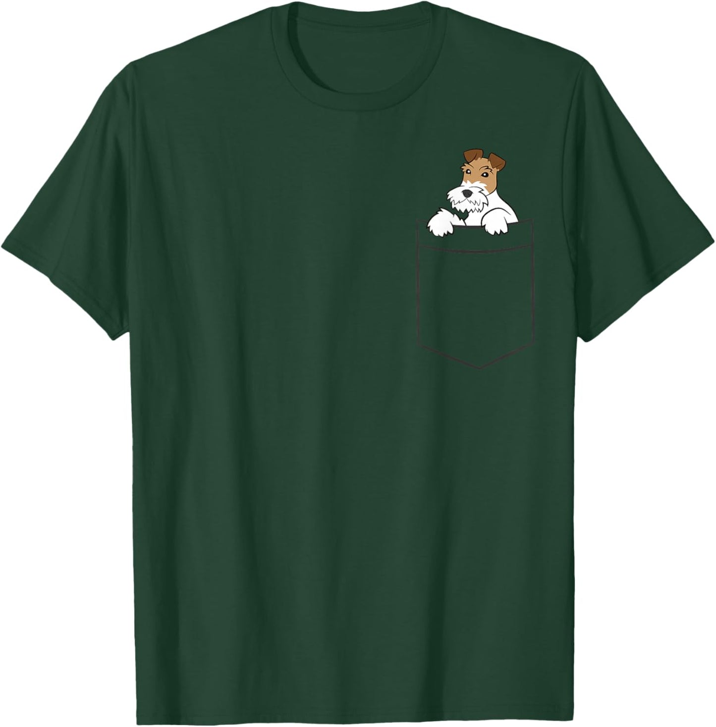 Wire Fox Terrier In The Pocket Cute Wire Fox Terrier T-Shirt - T-Shirt | Forest