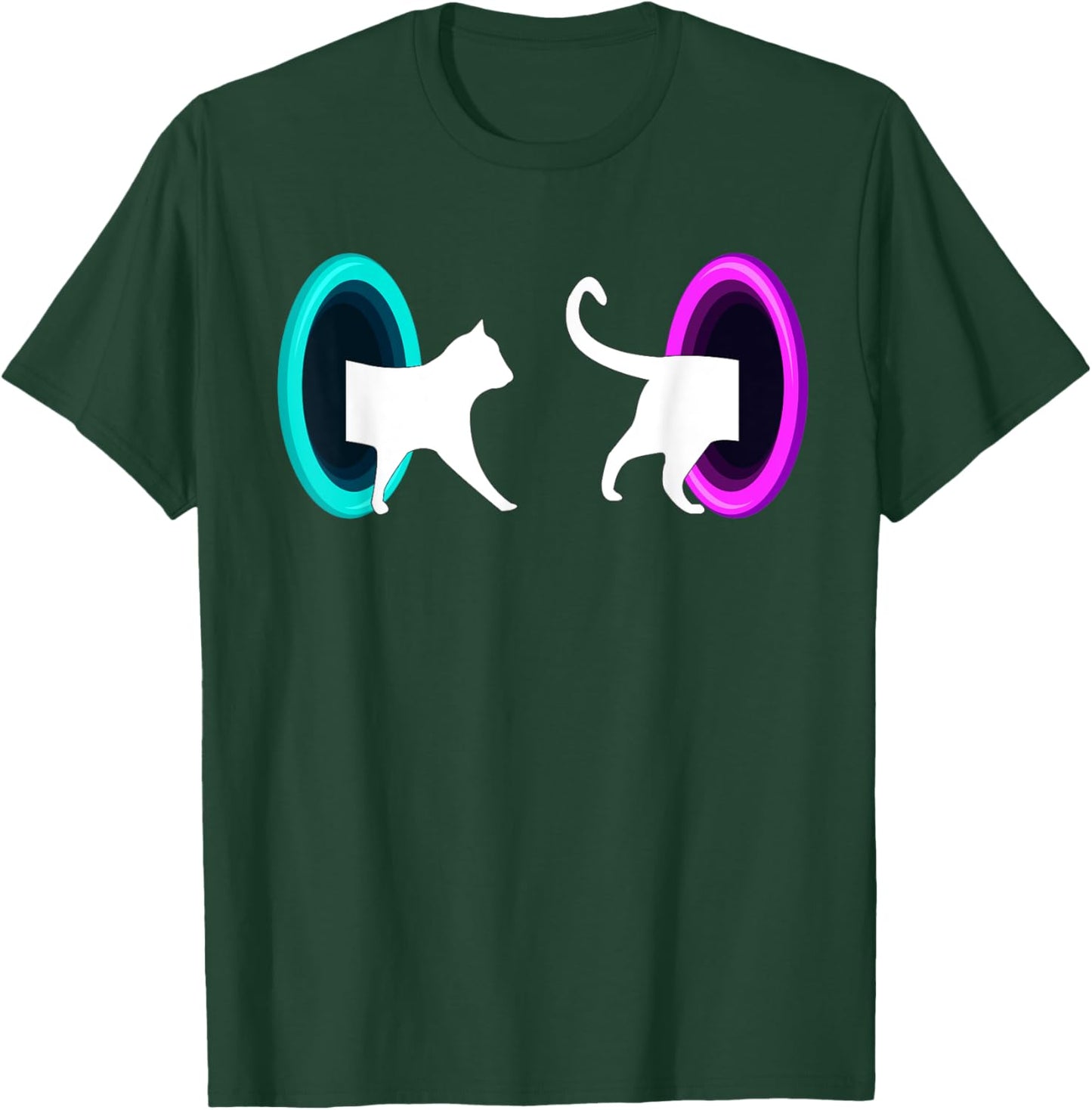 Cat Portal - Cat Time Travel, Science Cat, Physics Cat T-Shirt - T-Shirt | Forest
