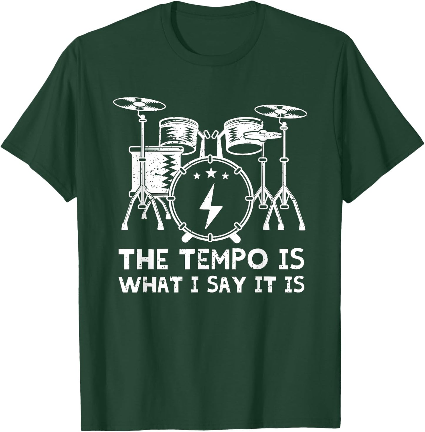 Best Drum Design Women Drummer Drum Kit Drumming T-Shirt - T-Shirt | Forest