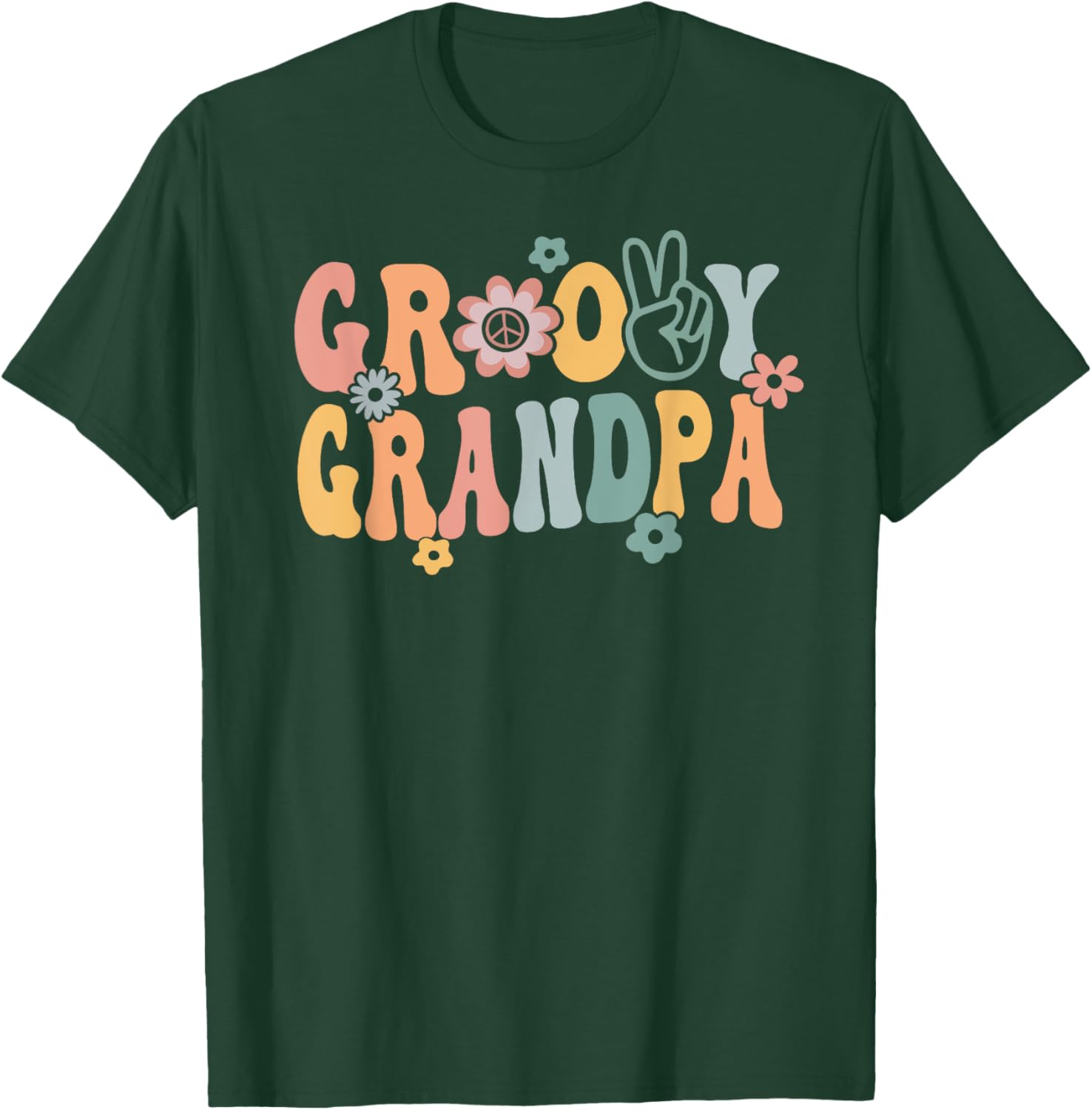 Groovy Grandpa Retro Opa Matching Family 1st Birthday Party T-Shirt - T-Shirt | Forest