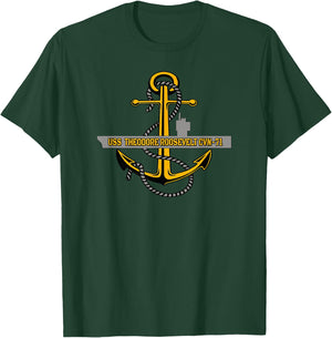 Aircraft Carrier USS Theodore Roosevelt CVN-71 Front&Back T-Shirt - T-Shirt | Forest