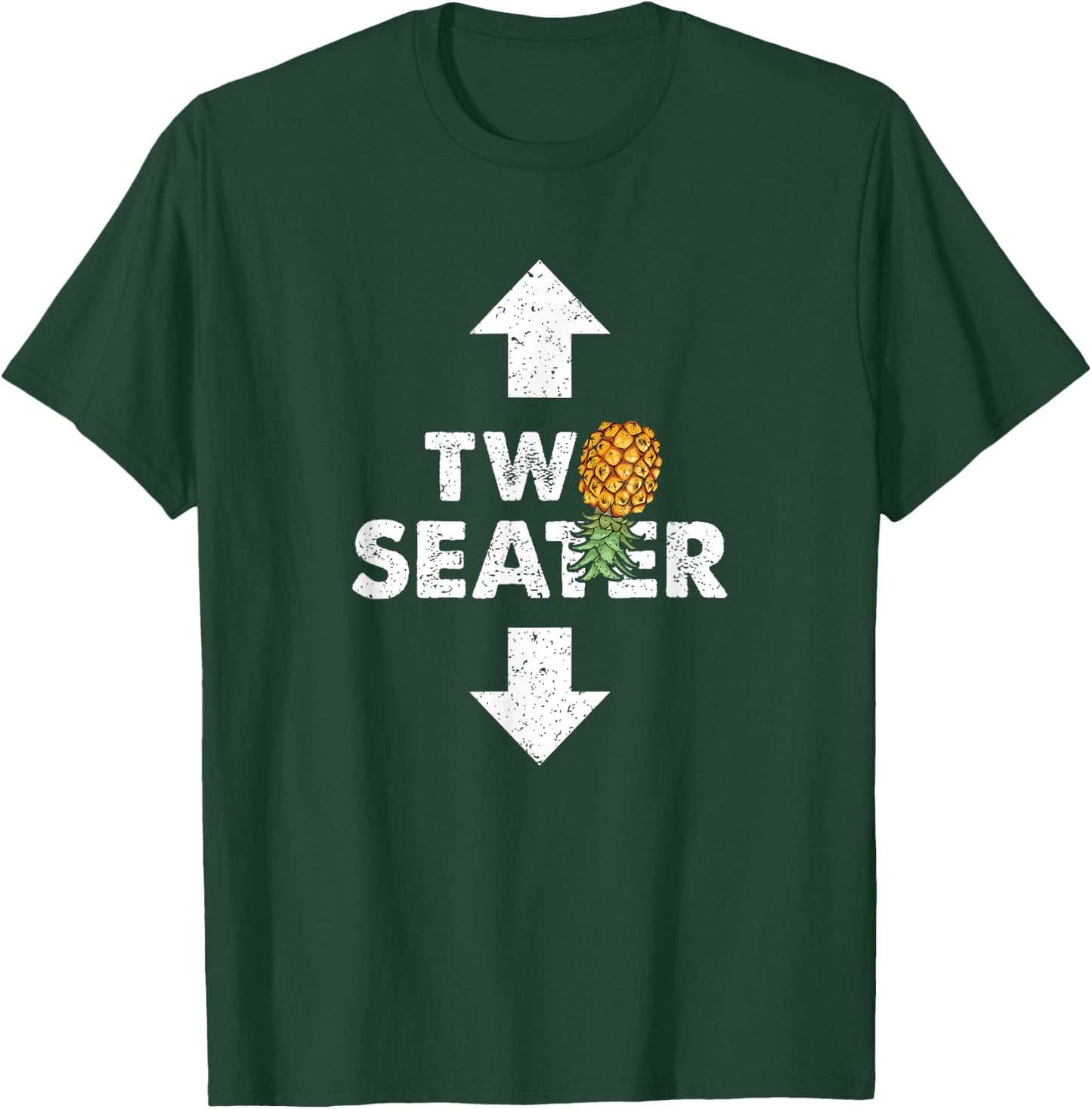Two Seater Swinger Funny Upside Down Pineapple Swinger T-Shirt - T-Shirt | Forest