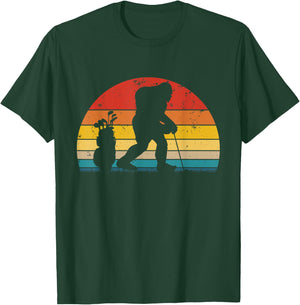 Retro Bigfoot Golf funny Bigfoot Golfing T-Shirt - T-Shirt | Forest