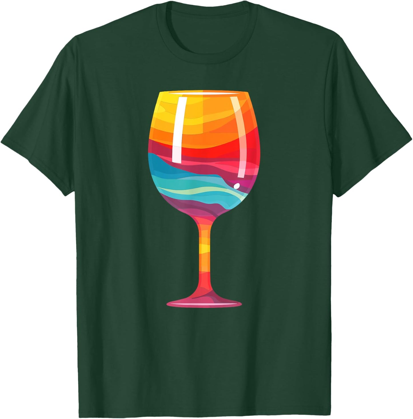 Wine glass Wine Lover Wine Lovers Gifts T-Shirt - T-Shirt | Forest