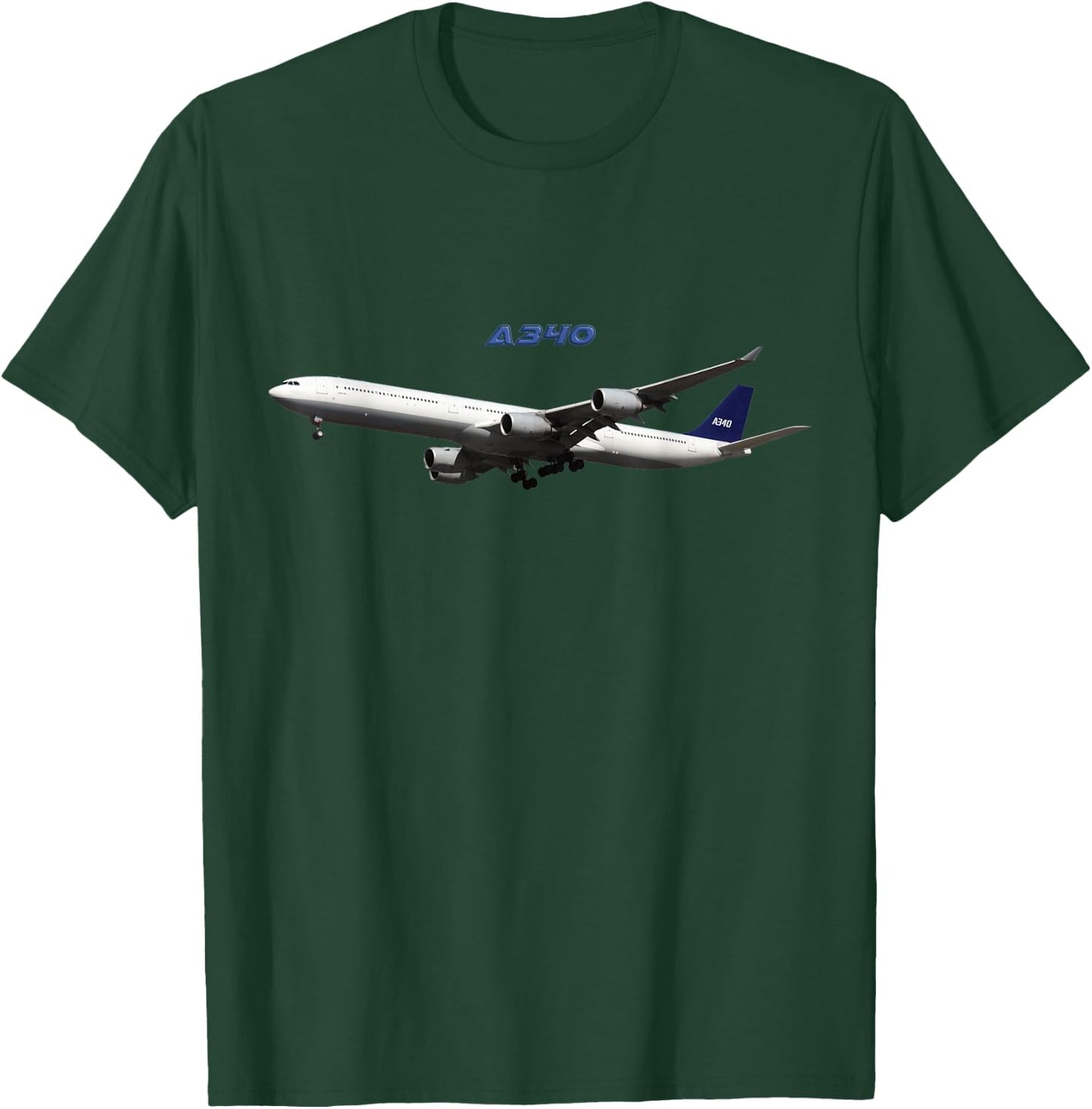 A340 Passenger Airliner, Aeroplane, Wide Body Plane T-Shirt - T-Shirt | Forest