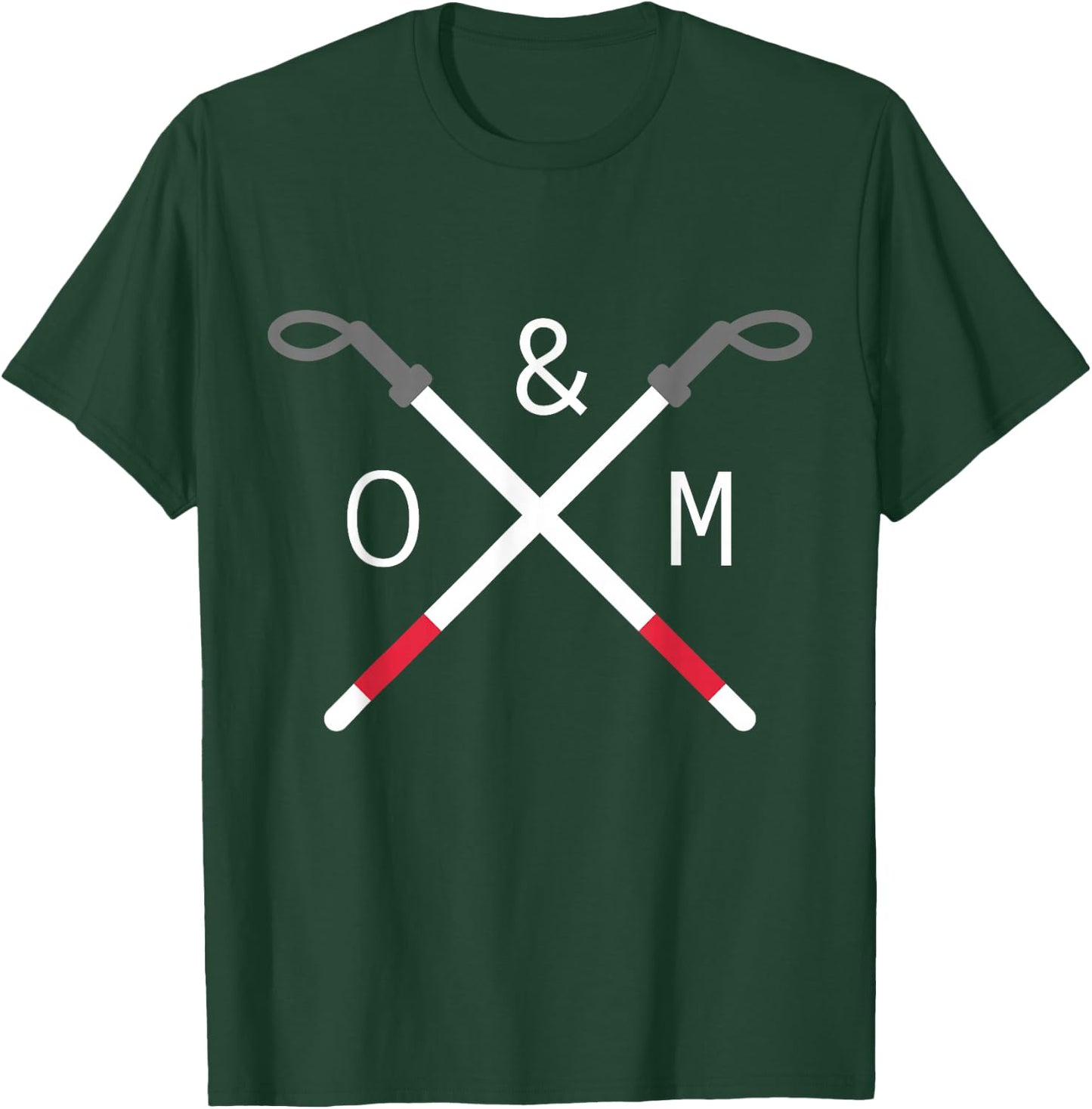 Orientation and Mobility Specialist Gear White Cane Day T-Shirt - T-Shirt | Forest