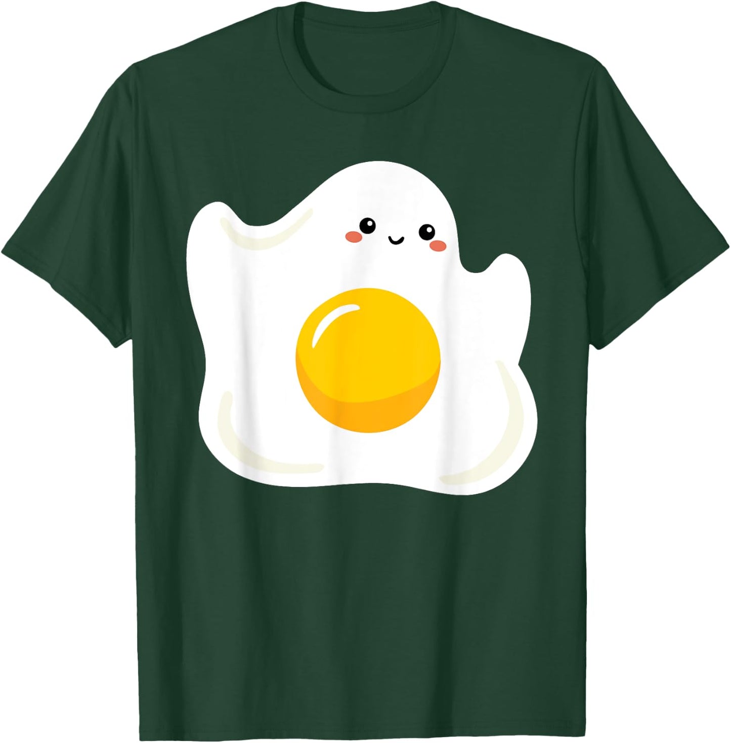 Cute Ghost Fried Egg Costume Funny Halloween Egg T-Shirt - T-Shirt | Forest