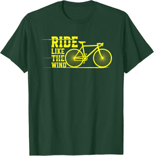 Ride Like the Wind | Cycling MTB BMX | Cyclists T-Shirt - T-Shirt | Forest