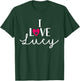 I Love Lucy A Dog Lover Dog Paws Design T-Shirt - T-Shirt | Forest