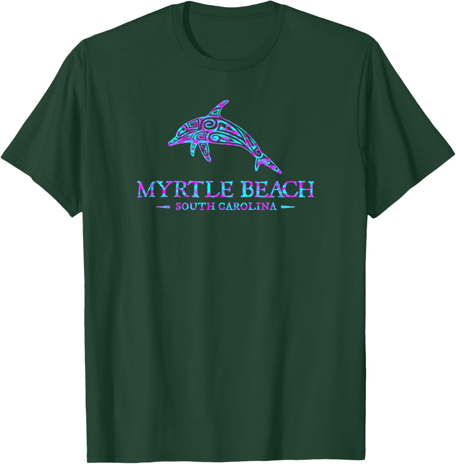 Myrtle Beach South Carolina Dolphin Boys Girls Souvenir T-Shirt - T-Shirt | Forest