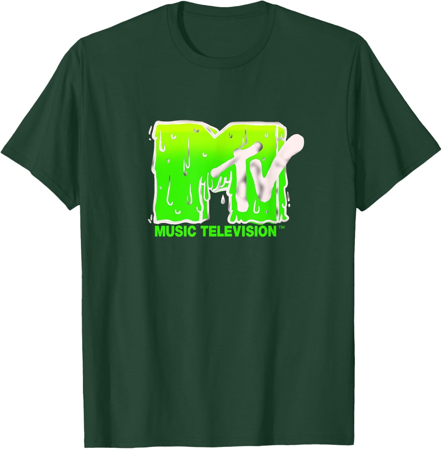 Mademark x MTV - The official MTV Logo in green liquid horror style T-Shirt - T-Shirt | Forest