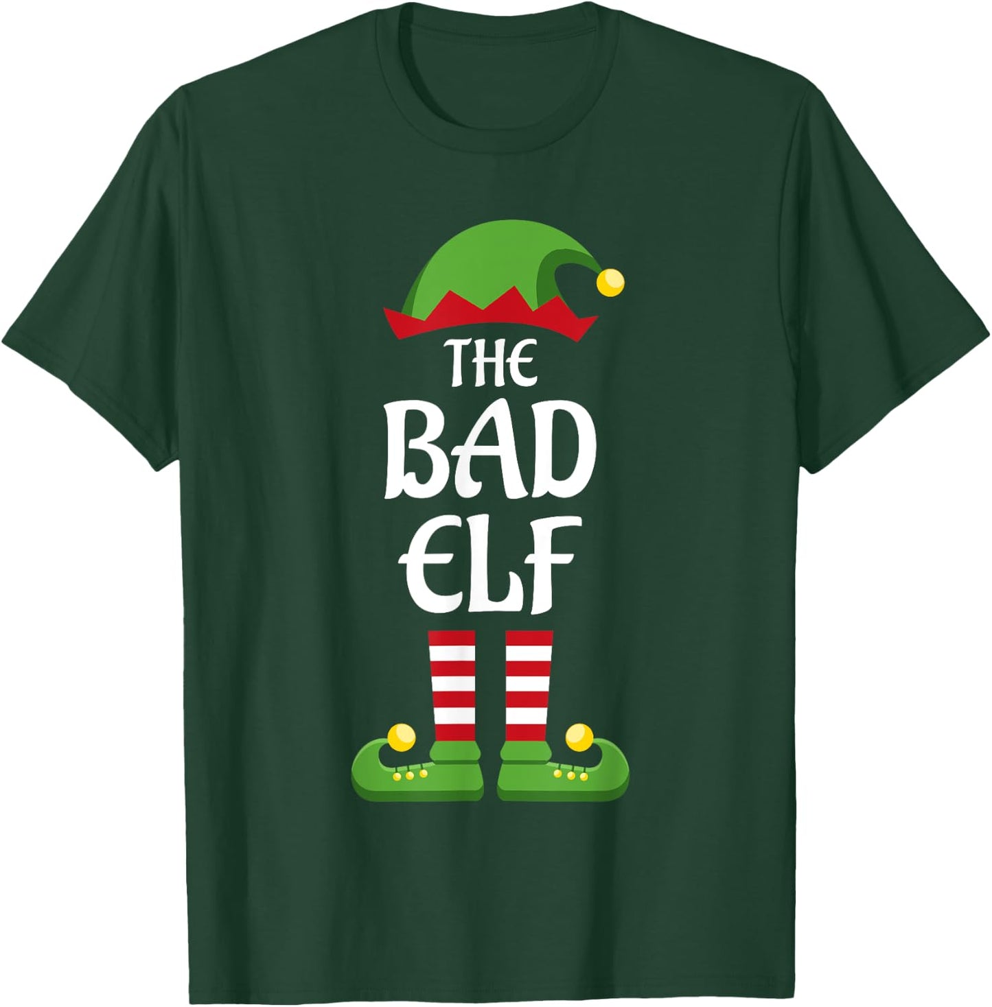 Bad Elf Family Matching Group Christmas T-Shirt - T-Shirt | Forest