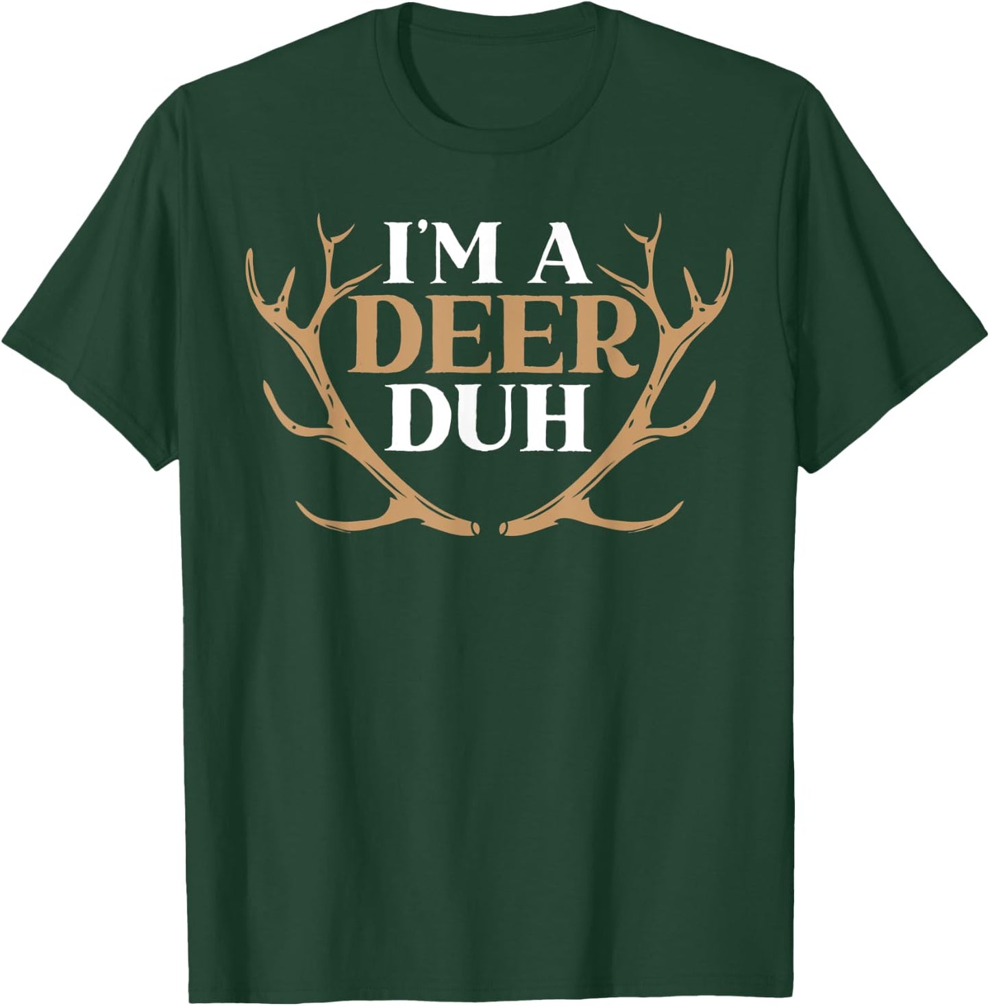 I'm a Deer Duh Halloween Easy Lazy Costume T-Shirt - T-Shirt | Forest