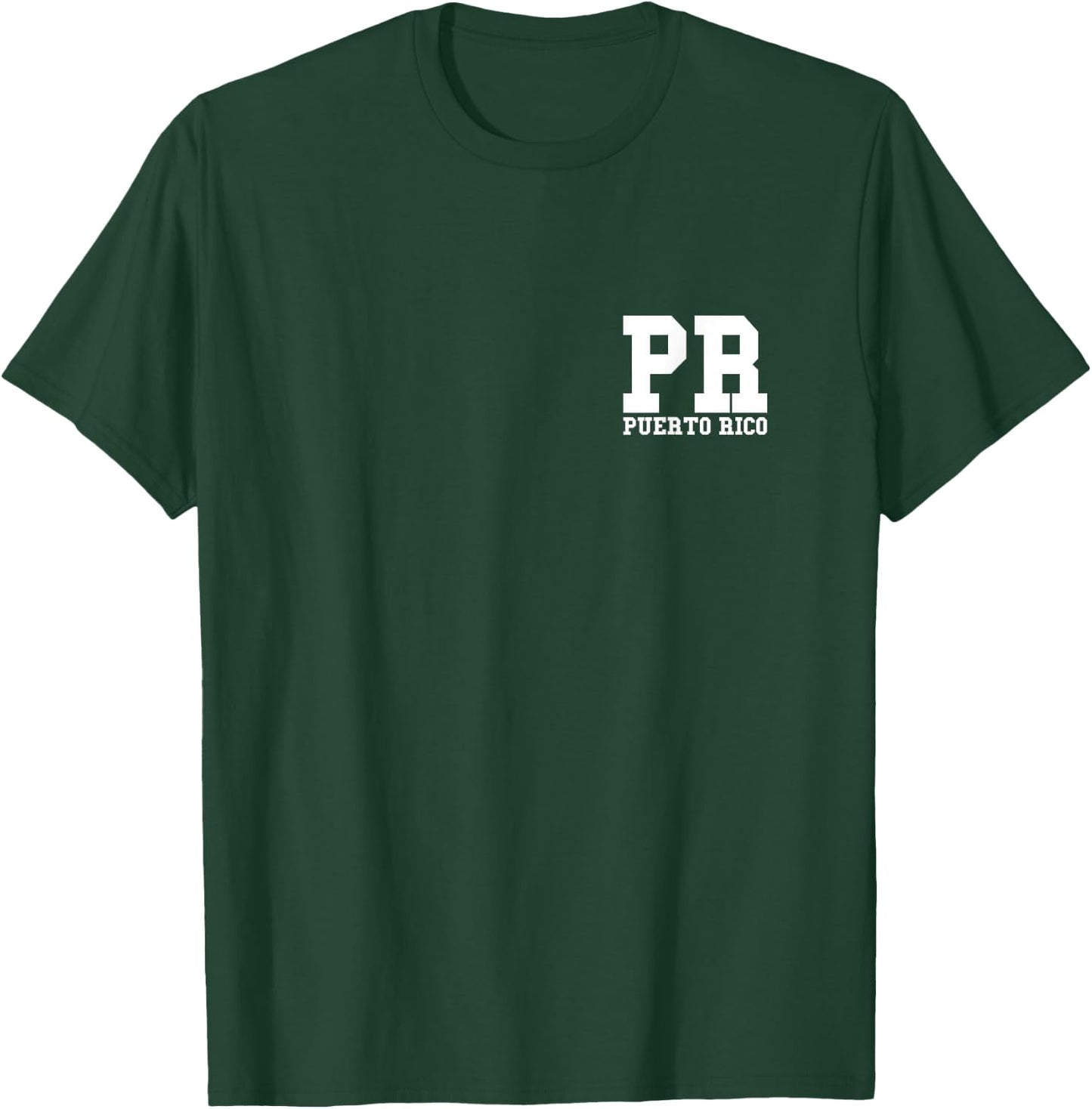 Puerto Rico - PR - Minimalistic Pocket Design - Classic T-Shirt - T-Shirt | Forest