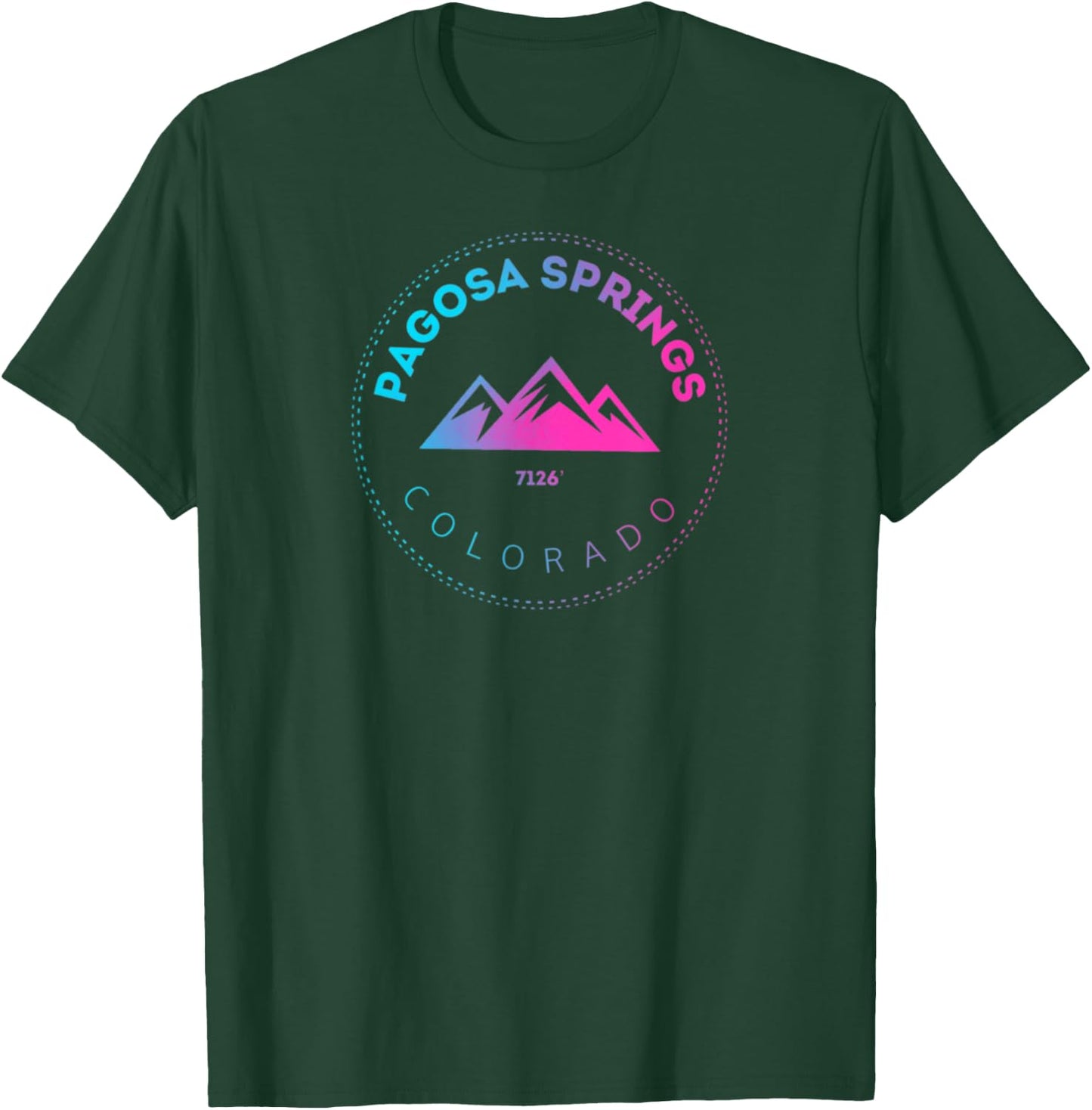 Pagosa Springs Colorado Mountain Town - Retro CO Skiing T-Shirt - T-Shirt | Forest