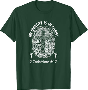 My Identity Is In Christ Love Jesus Christian Christmas T-Shirt - T-Shirt | Forest