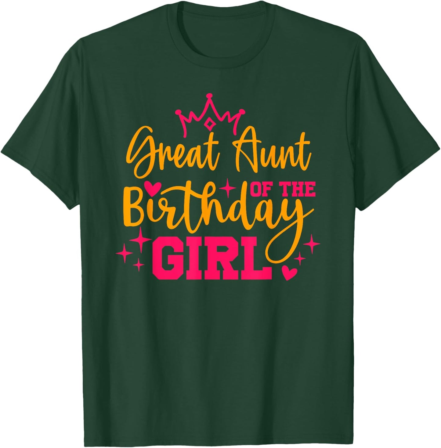 Cute Personalized Great Aunt Of The Birthday for Girl T-Shirt - T-Shirt | Forest