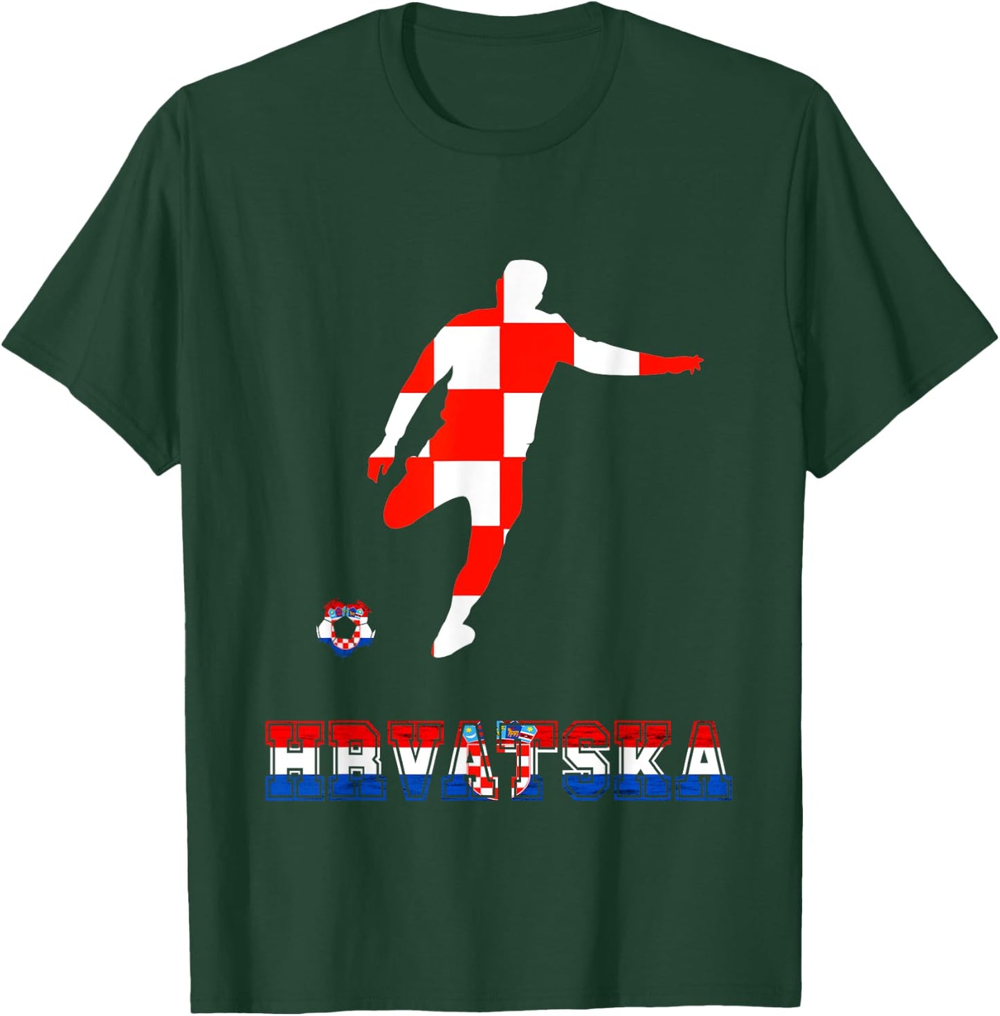 Hrvatska Soccer Team Croatian Football Player Croatia T-Shirt - T-Shirt | Forest