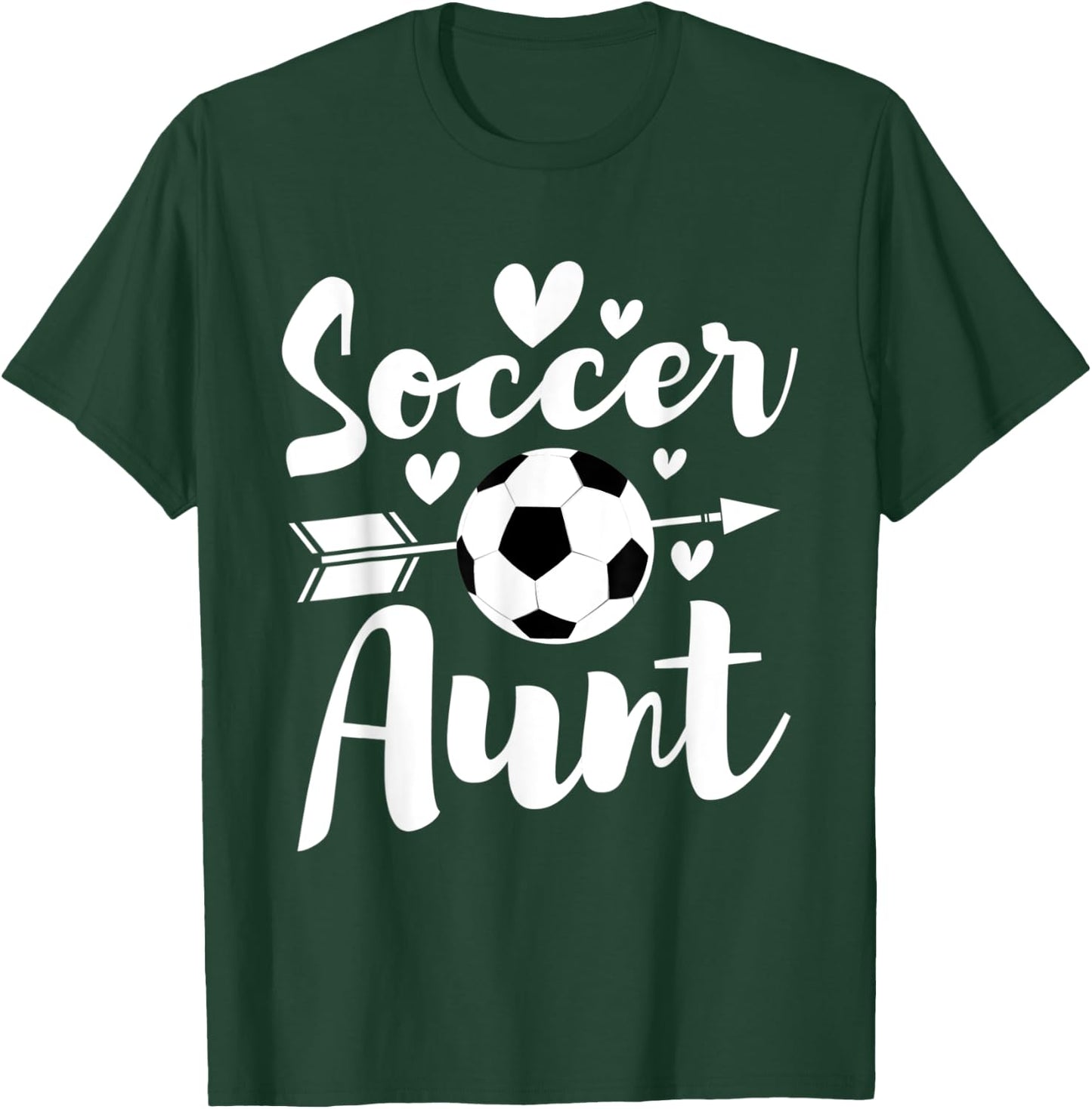 Soccer Aunt - Auntie Aunty Sports Ball Lover Family T-Shirt - T-Shirt | Forest
