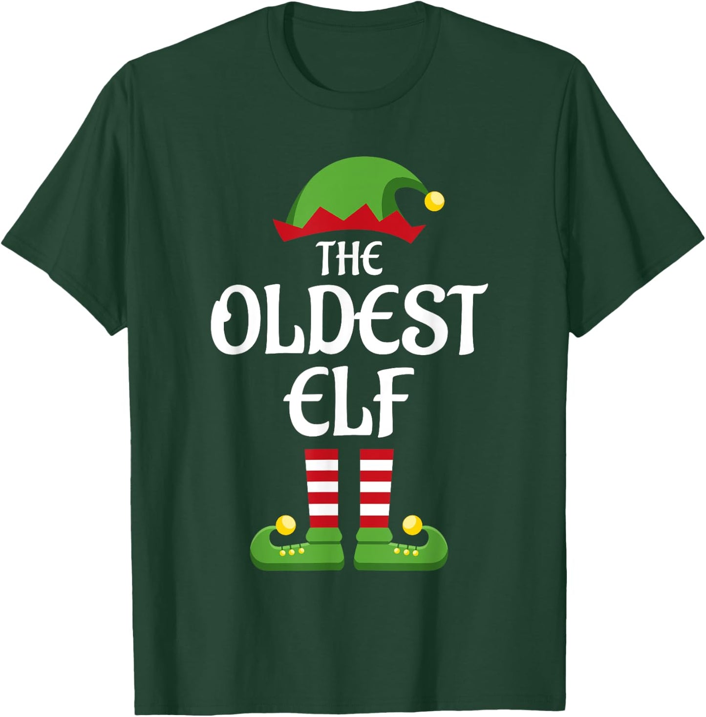 Oldest Elf Family Matching Group Christmas Old T-Shirt - T-Shirt | Forest