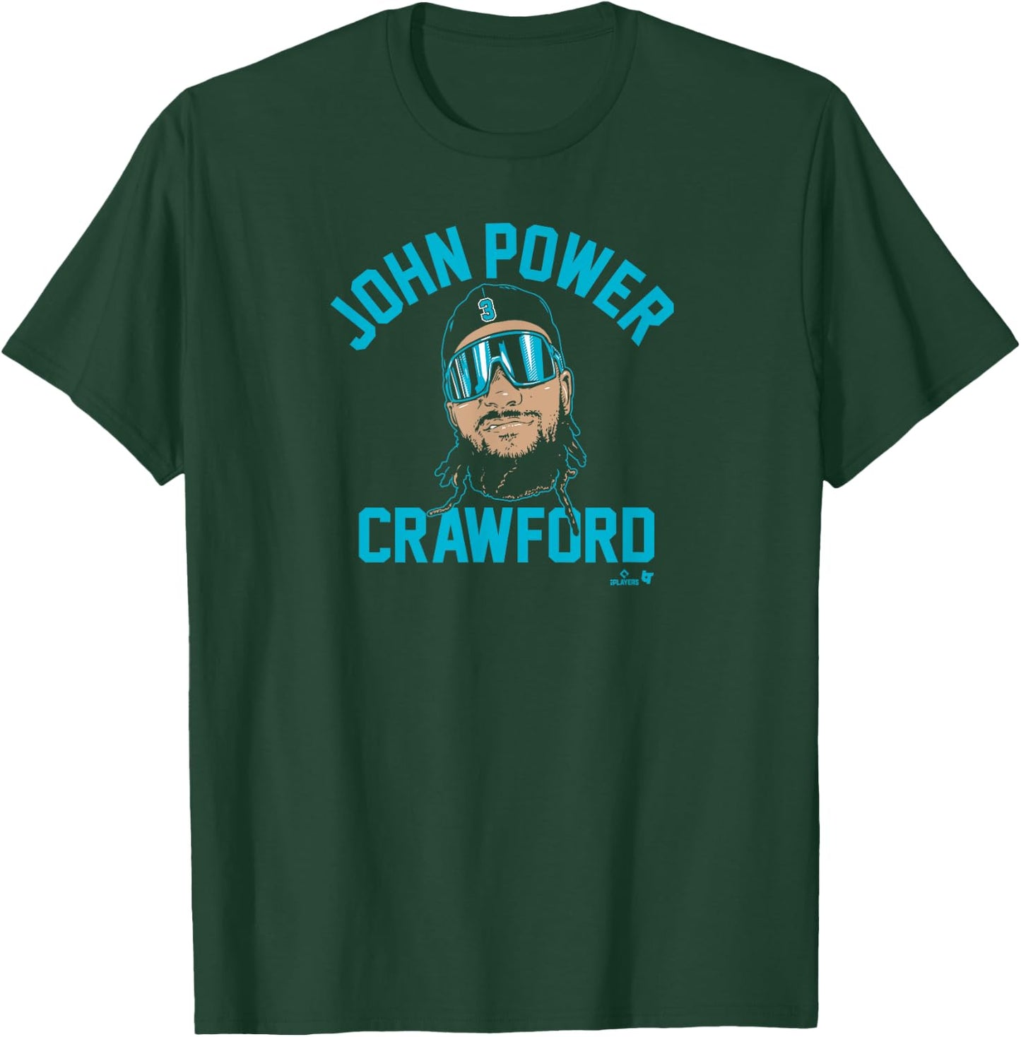 J.P. Crawford - John Power Crawford - Seattle Baseball T-Shirt - T-Shirt | Forest