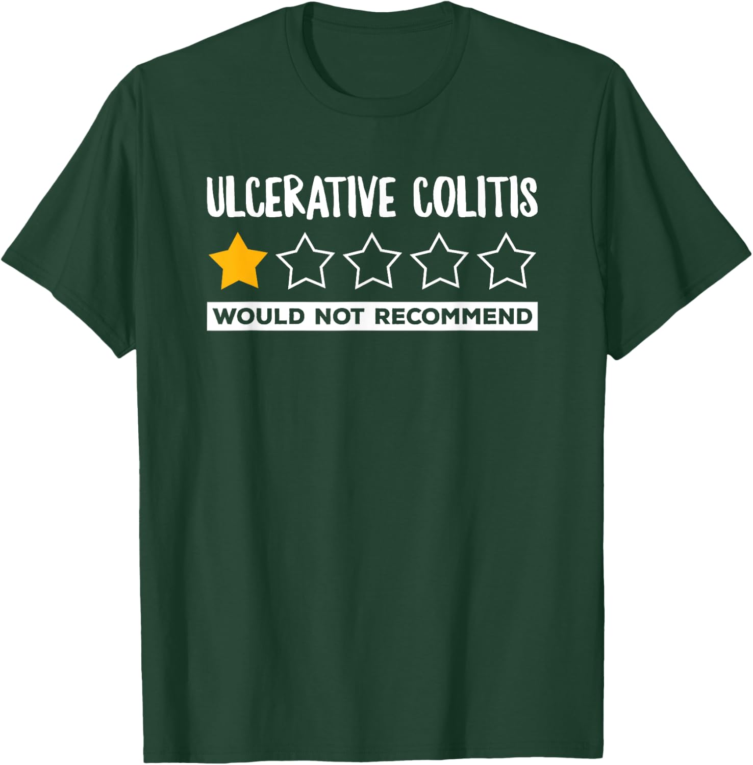 Funny Ulcerative Colitis Would Not Recommend - Black - Small - -Adults - Short Sleeve - Classic Fit - Cotton 60% Polyester 40% T-Shirt - T-Shirt | Forest