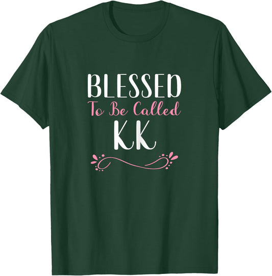 Blessed To Be Called KK Grandma Cute Cool T-Shirt - T-Shirt | Forest