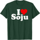 I Love Heart Soju Korean Rice Wine Distilled Alcohol T-Shirt - T-Shirt | Forest