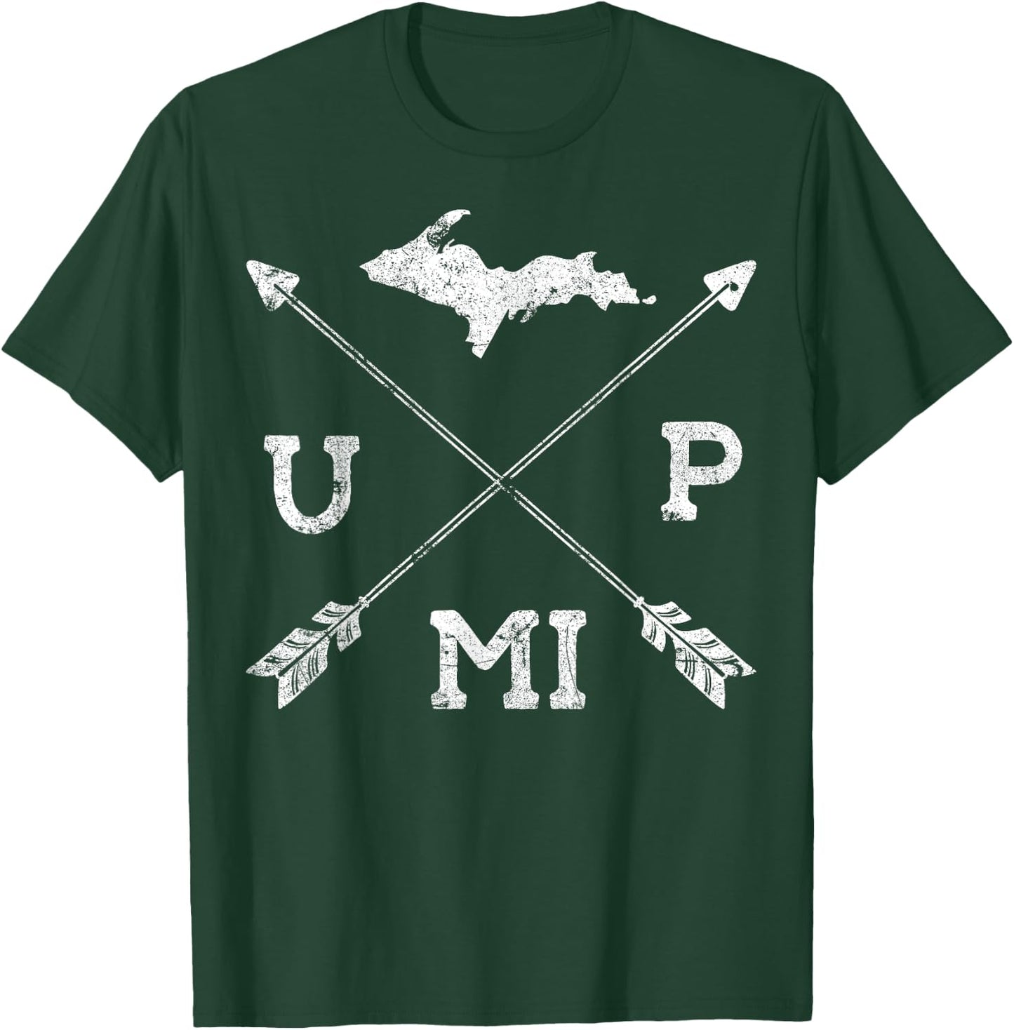 Great Lakes Michigan Yooper Michiganian MI Upper Peninsula T-Shirt - T-Shirt | Forest